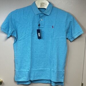 Polo Ralph Lauren Men's Classic French Tur Polo Shirt Size Large Blue MSRP $85